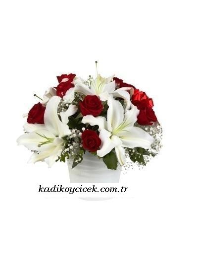 seramikte Lilyumlu Aranjman