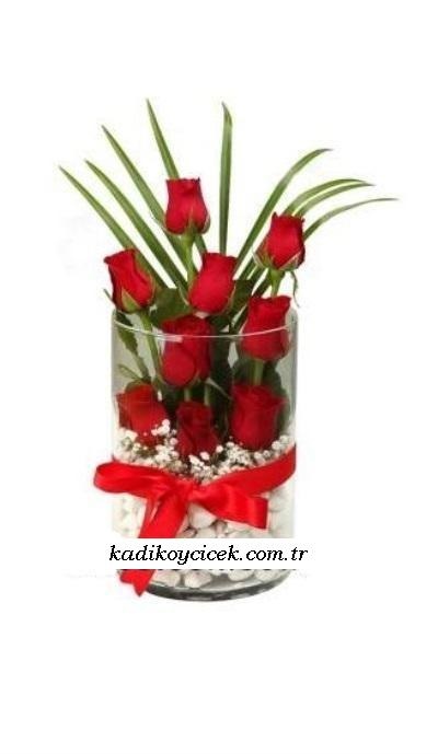 Silindir camda Gül Aranjman